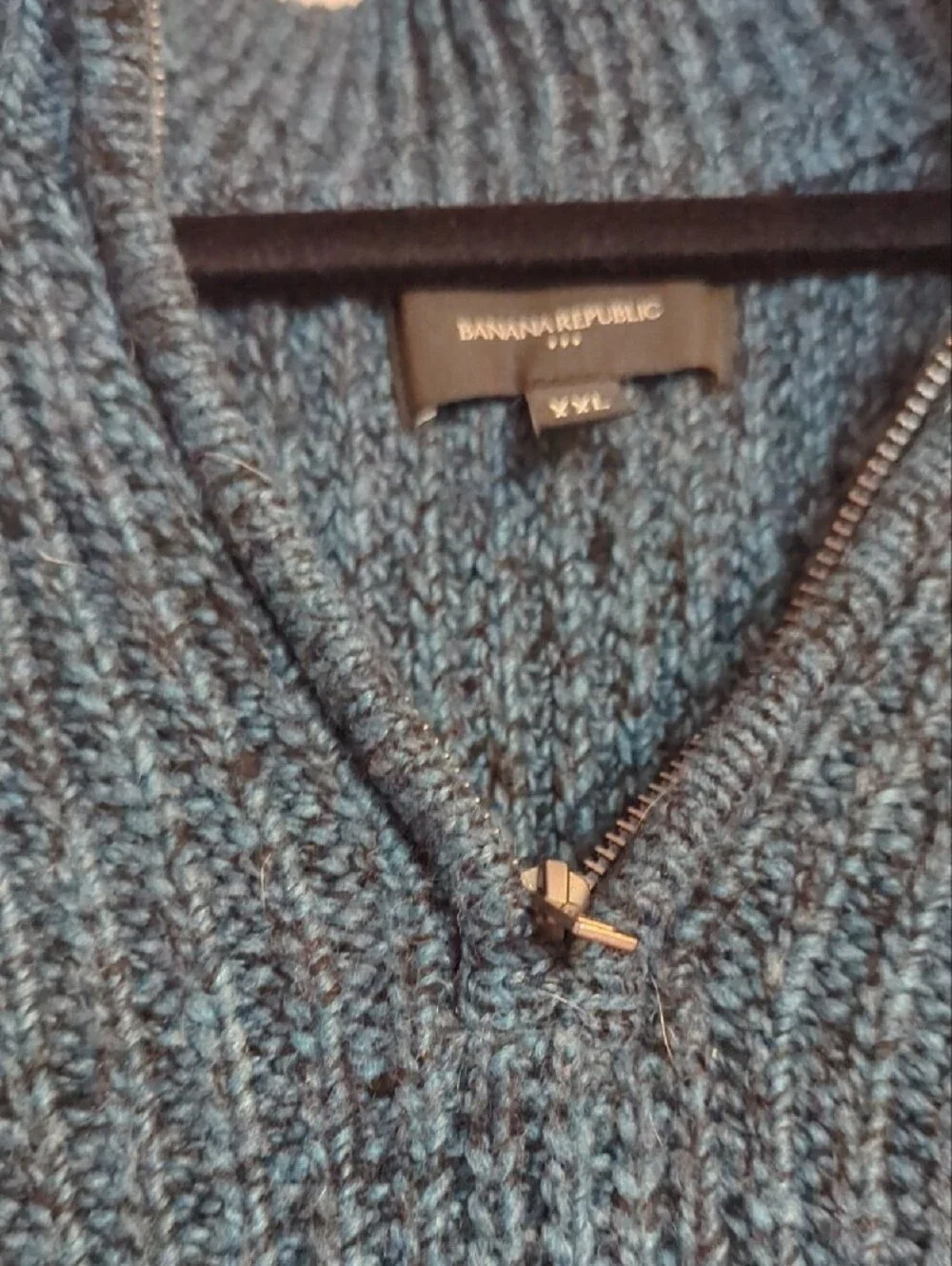 Banana Republic Men's Knit Funnel Neck Sweater - Dark Teal